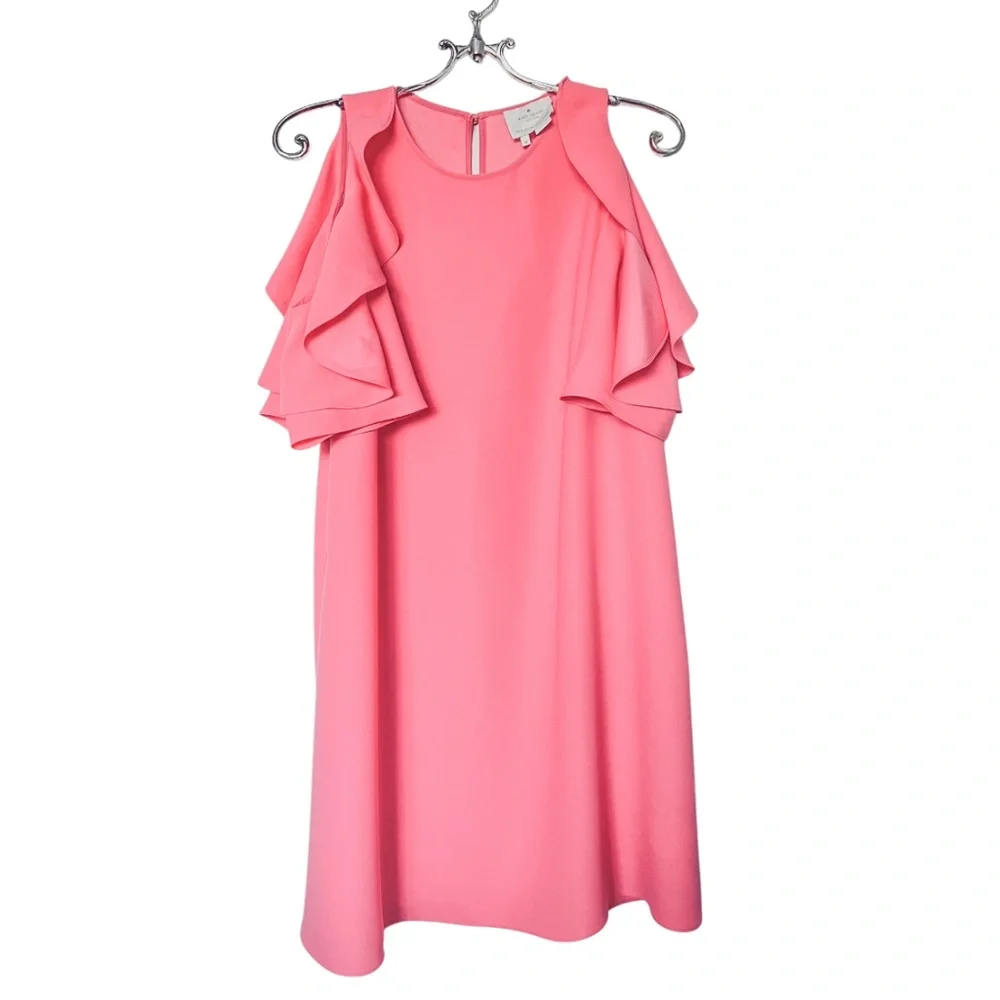 Kate Spade New York Cold Shoulder Crepe Dress Size M